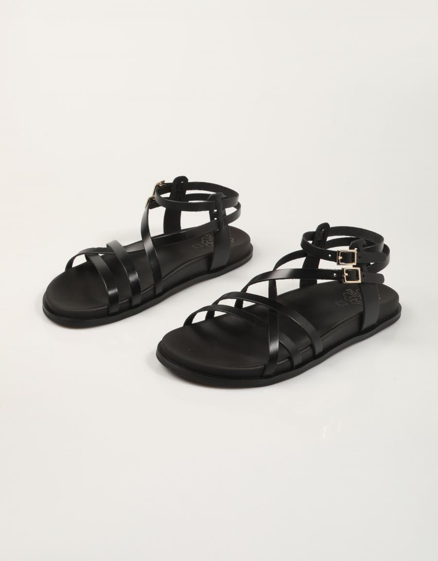 SANDALIAS PORRONET BIO ROMANA NEGRO en color Negro