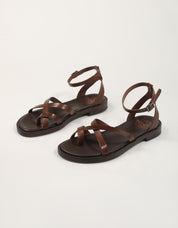 SANDALIAS PORRONET SANDALIA TIRAS MOKA en color Marron