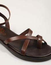 SANDALIAS PORRONET SANDALIA TIRAS MOKA en color Marron