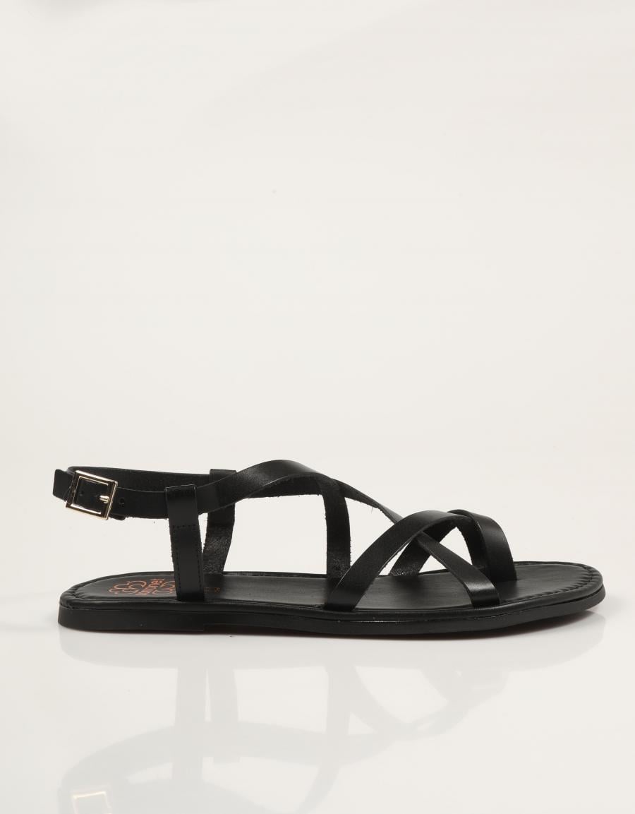 SANDALIAS PORRONET SANDALIA TIRAS NEGRO en color Negro