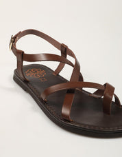 SANDALIAS PORRONET SANDALIA TIRAS MOKA en color Marron