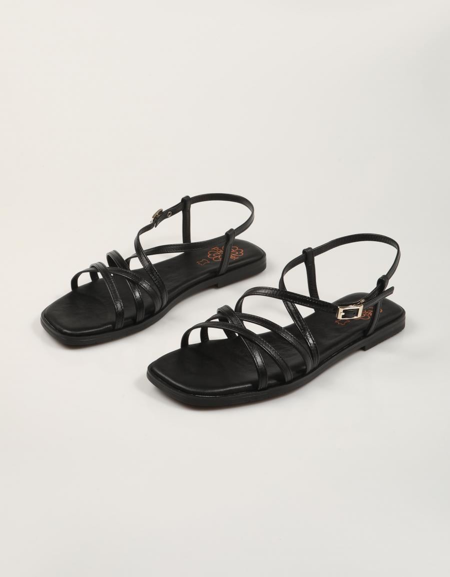 SANDALIAS PORRONET SANDALIA TIRAS NEGRO en color Negro