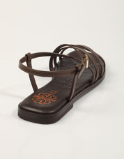 SANDALIAS PORRONET SANDALIA TIRAS MOKA en color Marron