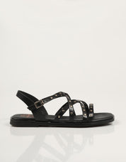 SANDALIAS PORRONET SANDALIA TIRAS REMACHES NEGRO en color Negro