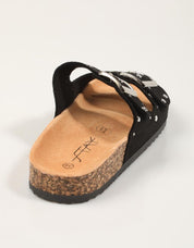 SANDALIAS STAY BIO REMACHES BLACK en color Negro