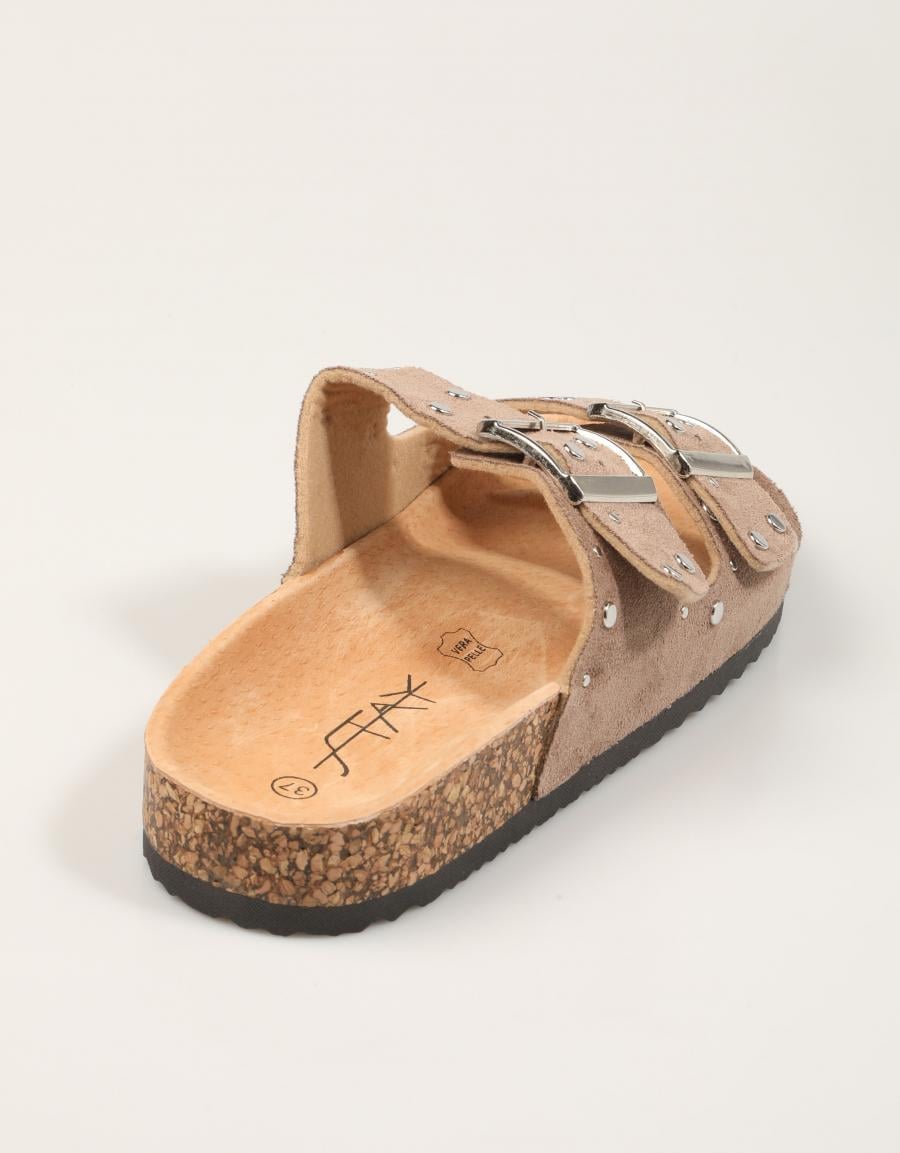 SANDALIAS STAY BIO REMACHES TAUPE en color Taupe
