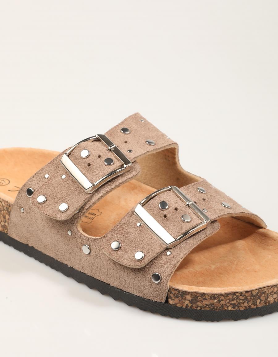 SANDALIAS STAY BIO REMACHES TAUPE en color Taupe