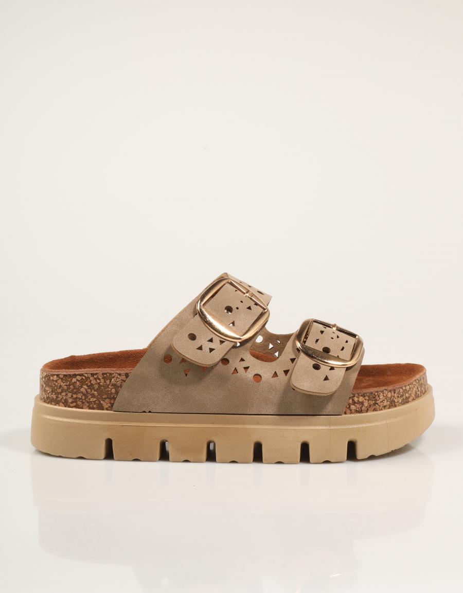 SANDALIAS STAY BIO LASER TAUPE en color Taupe
