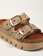 SANDALIAS STAY BIO LASER TAUPE en color Taupe