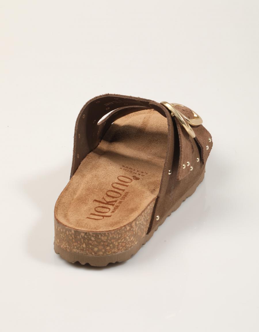 SANDALIAS YOKONO JERBA 265 SERRAJE LODO en color Marron