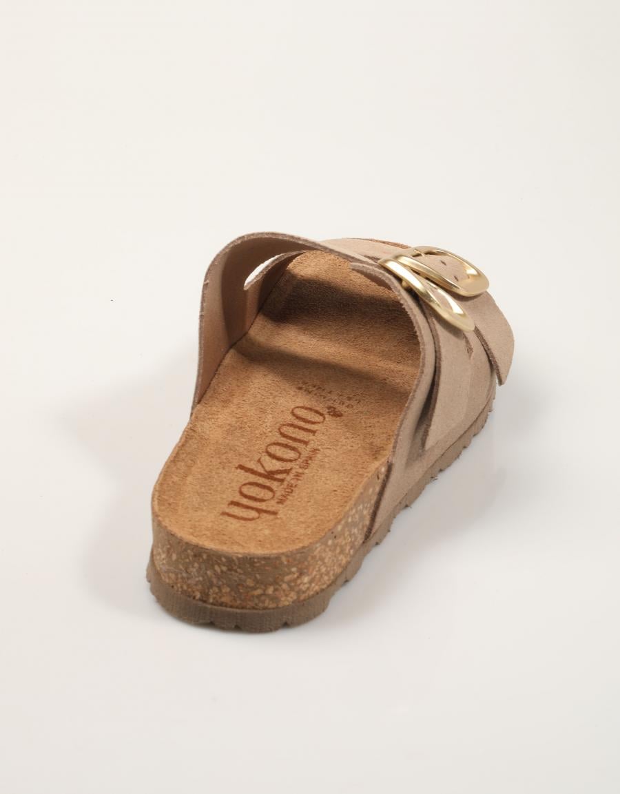 SANDALIAS YOKONO JERBA 700 SERRAJE PIEDRA en color Beige