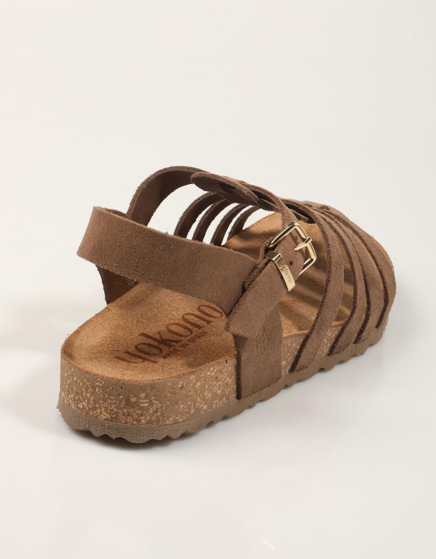 SANDALIAS YOKONO JERBA 260 SERRAJE LODO en color Marron