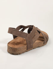SANDALIAS YOKONO JERBA 260 NOBUCK TABACO en color Taupe
