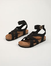 SANDALIAS YOKONO JERBA 261 NOBUCK NEGRO en color Negro