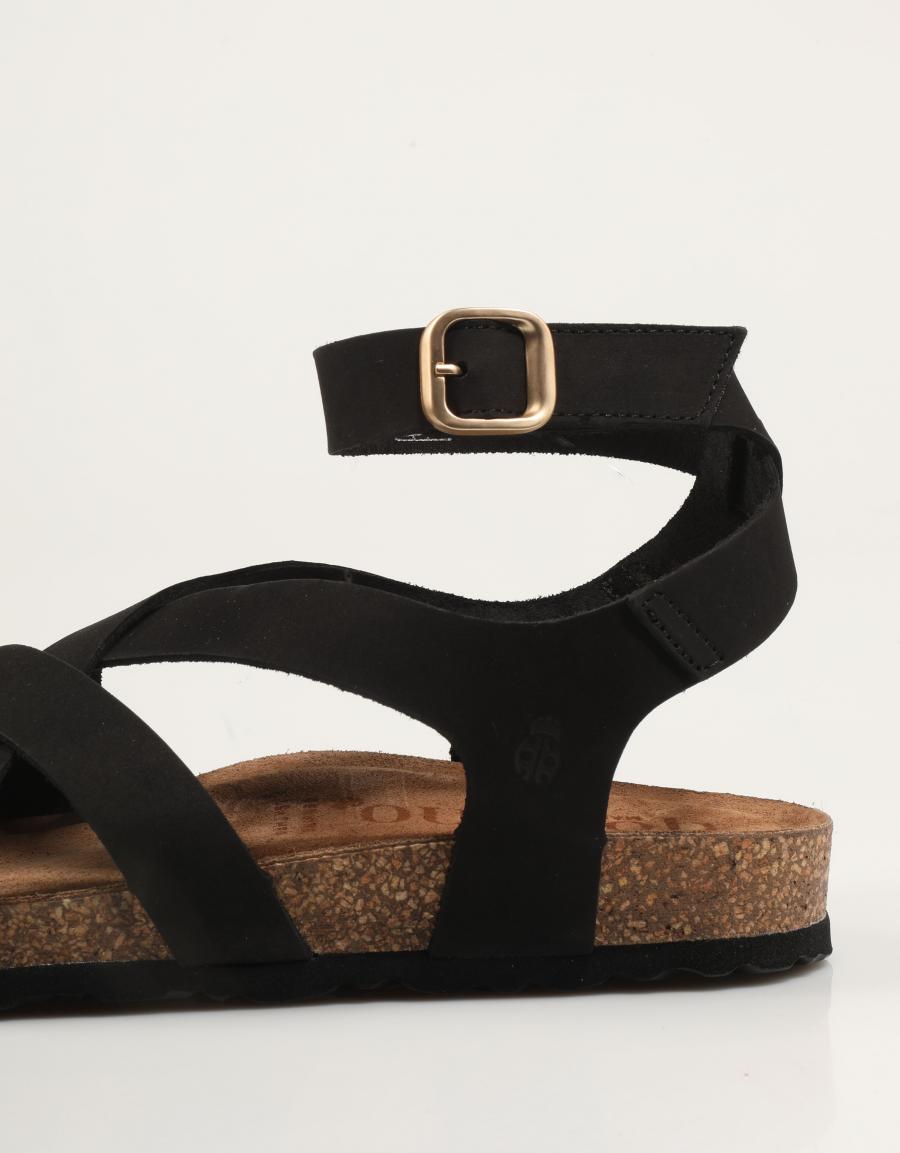 SANDALIAS YOKONO JERBA 261 NOBUCK NEGRO en color Negro