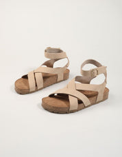 SANDALIAS YOKONO JERBA 261 NOBUCK SAND en color Beige
