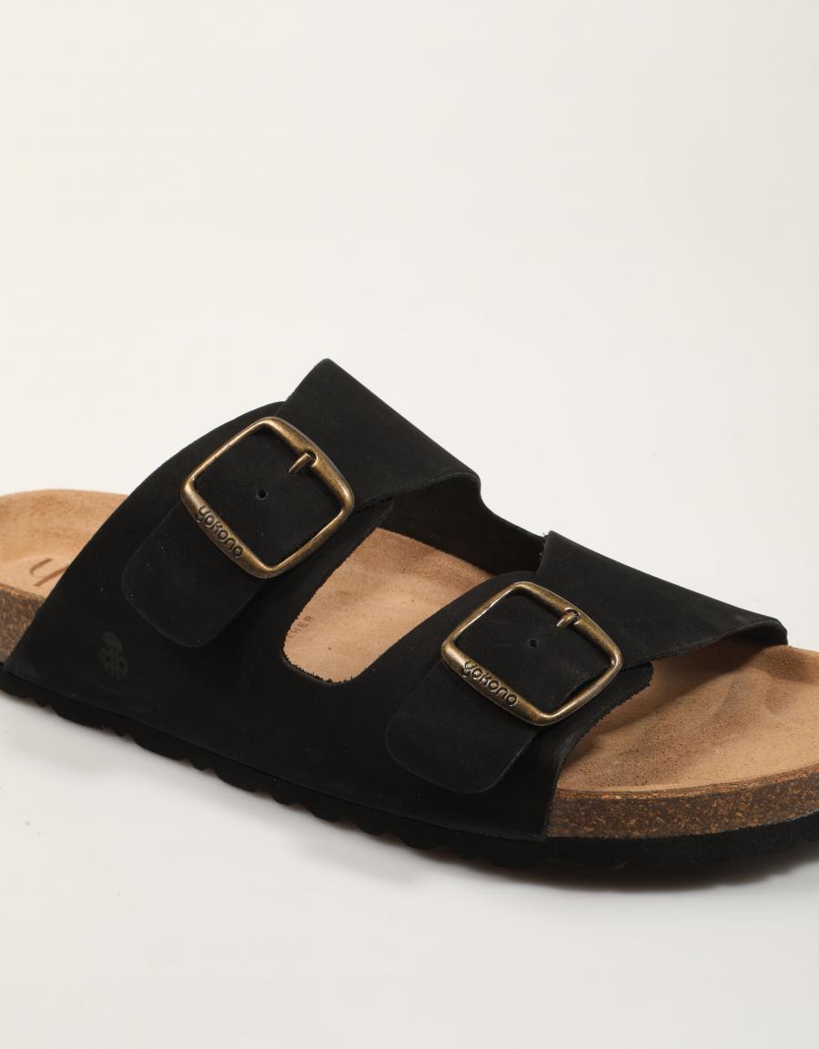 SANDALIAS YOKONO MACAM 150 NOBUCK NEGRO en color Negro