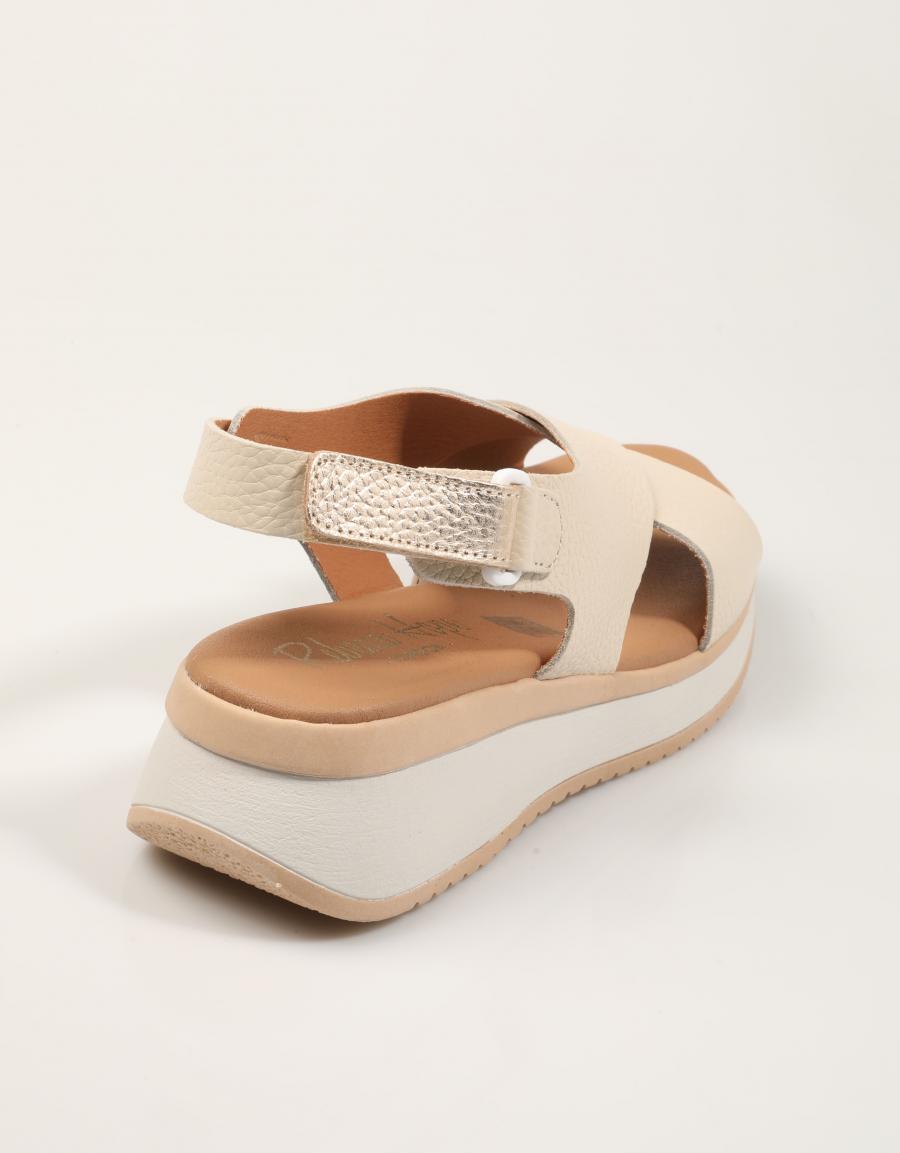 SANDALIAS REBECCA HOPE SANDALIA HIELO COMBI en color Beige