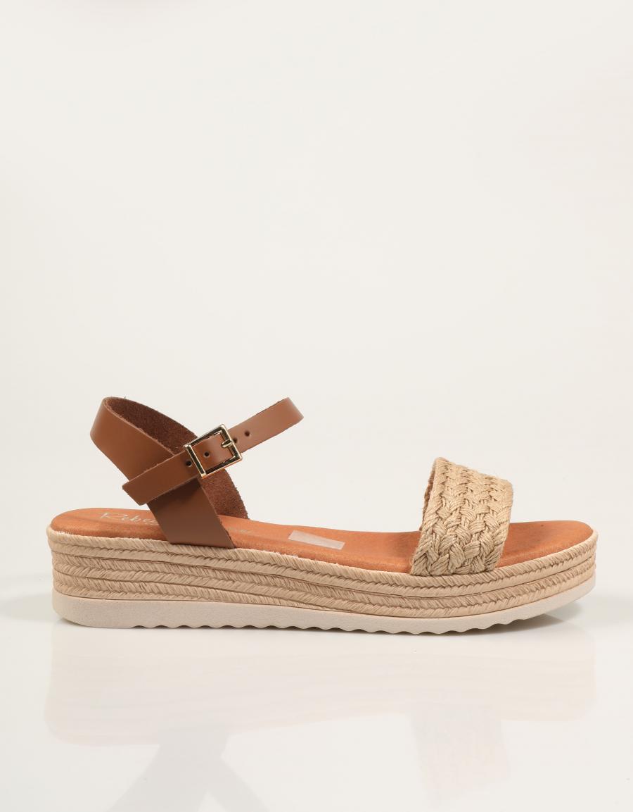 SANDALIAS REBECCA HOPE SANDALIA ROBLE COMBI en color Beige