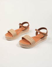 SANDALIAS REBECCA HOPE SANDALIA ROBLE COMBI en color Beige