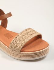 SANDALIAS REBECCA HOPE SANDALIA ROBLE COMBI en color Beige