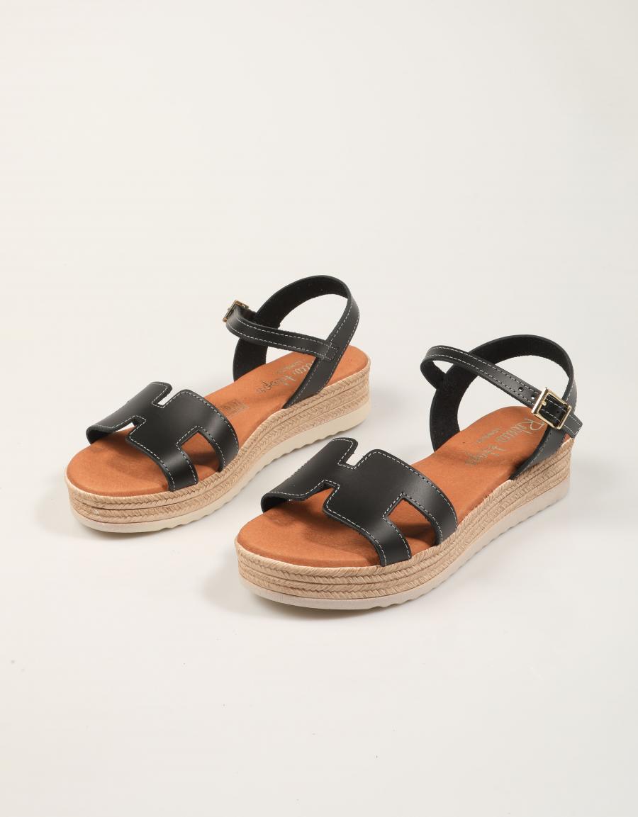 SANDALIAS REBECCA HOPE SANDALIA NEGRO en color Negro