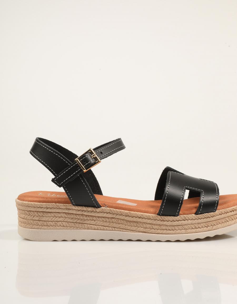 SANDALIAS REBECCA HOPE SANDALIA NEGRO en color Negro