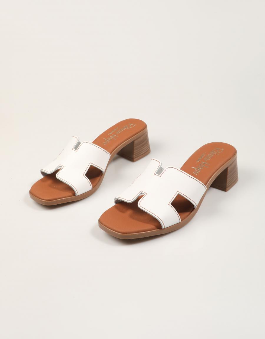 SANDALIAS REBECCA HOPE PALA BLANCO en color Blanco