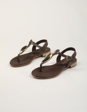 SANDALIAS REBECCA HOPE ESCLAVA COGIDA MARRON en color Marron