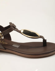 SANDALIAS REBECCA HOPE ESCLAVA COGIDA MARRON en color Marron