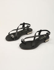 SANDALIAS REBECCA HOPE SANDALIA DEDO NEGRO en color Negro