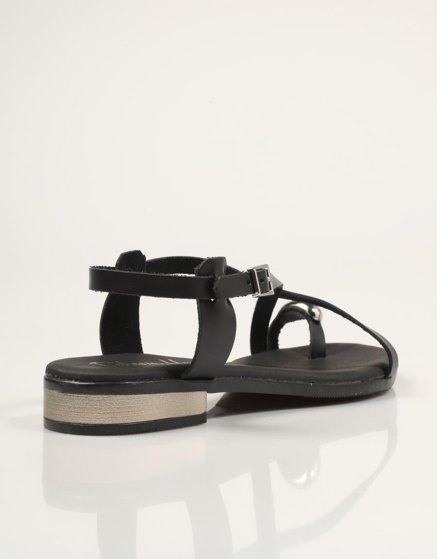 SANDALIAS REBECCA HOPE SANDALIA DEDO NEGRO en color Negro