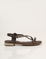 SANDALIAS REBECCA HOPE SANDALIA DEDO MARRON en color Marron