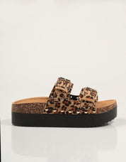 SANDALIAS REBECA HOPE BIO REMACHES LEOPARD en color Marron