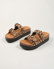 SANDALIAS REBECA HOPE BIO REMACHES LEOPARD en color Marron