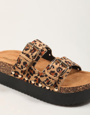 SANDALIAS REBECA HOPE BIO REMACHES LEOPARD en color Marron