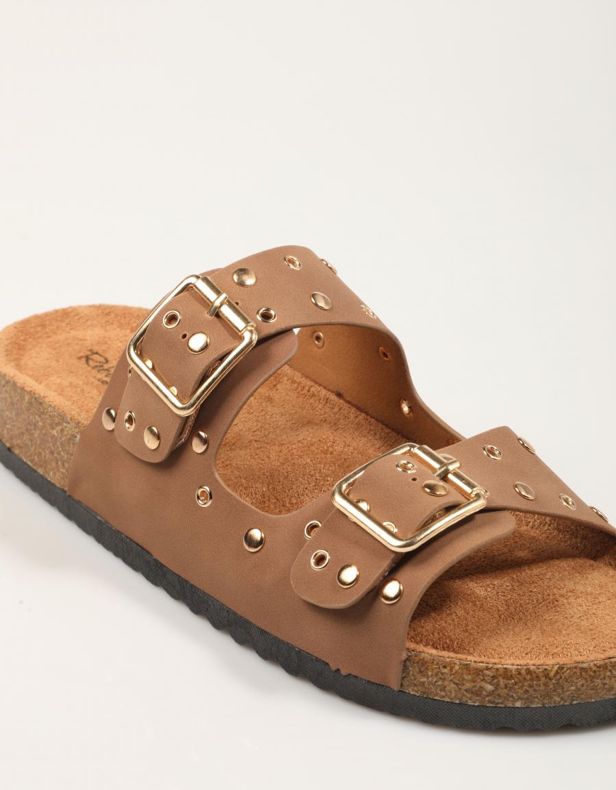 SANDALIAS REBECA HOPE BIO REMACHES TAUPE en color Taupe