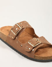 SANDALIAS REBECA HOPE BIO REMACHES TAUPE en color Taupe