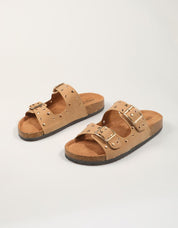 SANDALIAS REBECA HOPE BIO REMACHES BEIGE en color Beige