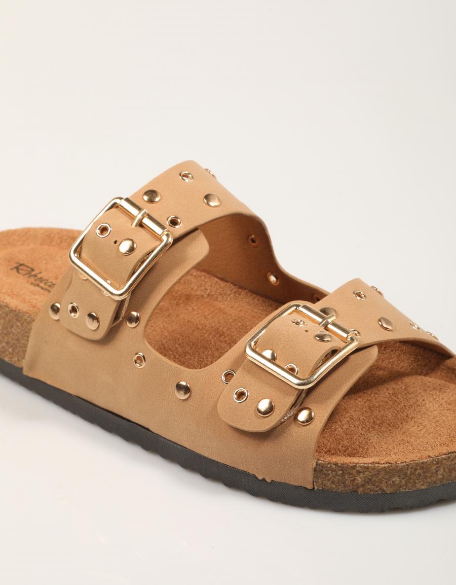SANDALIAS REBECA HOPE BIO REMACHES BEIGE en color Beige