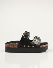 SANDALIAS REBECA HOPE BIO REMACHES BLACK en color Negro