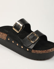 SANDALIAS REBECA HOPE BIO REMACHES BLACK en color Negro