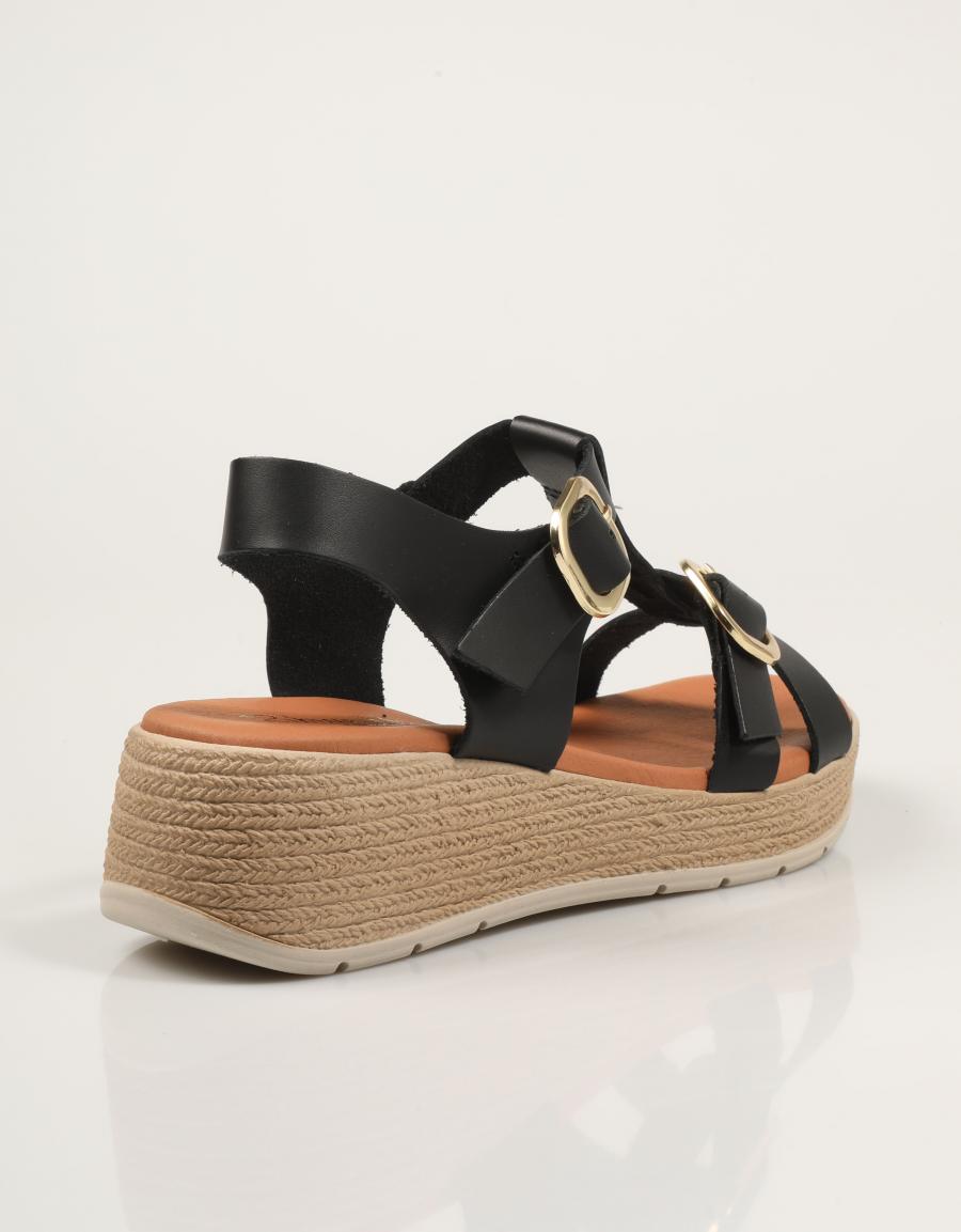 SANDALIAS REBECA HOPE BAMBA NEGRO en color Negro