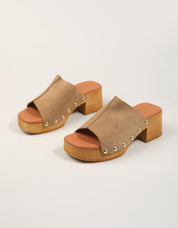 SANDALIAS REBECA HOPE DARIA MUSHROOM en color Taupe