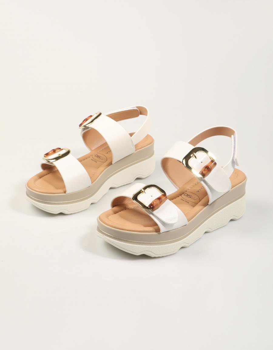 SANDALIAS DONNA 665950DM DEBORA en color Blanco