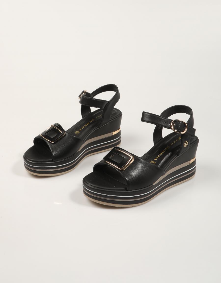 SANDALIAS DONNA 156077DM en color Negro