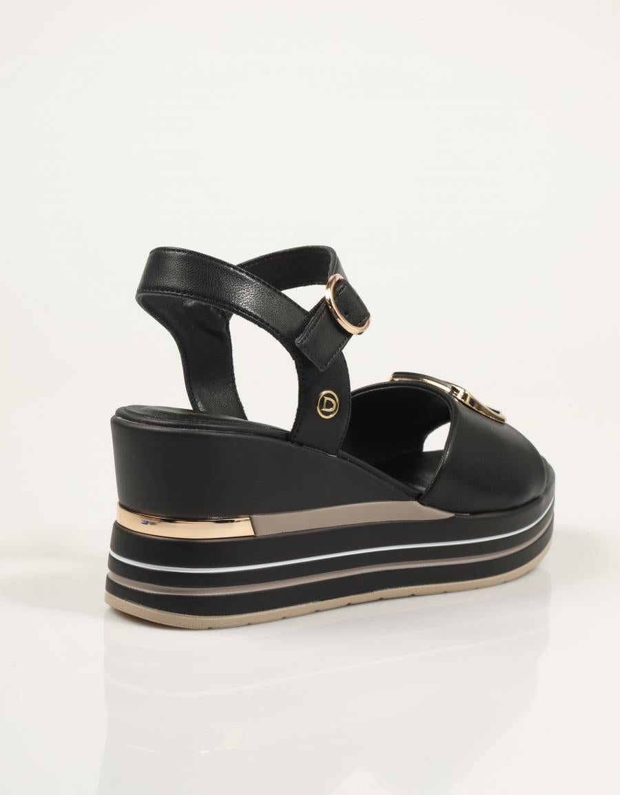 SANDALIAS DONNA 156077DM en color Negro