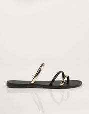 SANDALIAS NICOLAS LAINAS SANDALIA GOLD/BLACK SNAKE en color Negro