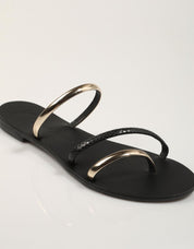 SANDALIAS NICOLAS LAINAS SANDALIA GOLD/BLACK SNAKE en color Negro