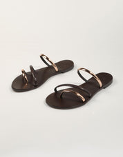 SANDALIAS NICOLAS LAINAS SANDALIA COOPER/BROWN SNAKE en color Marron